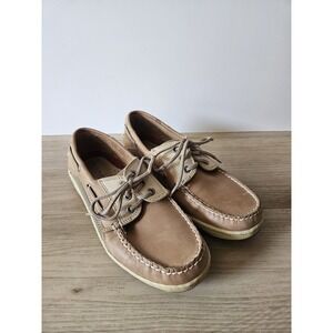 Sperry Top-Sider Rosefish Women's Boat Shoes Tan Brown Leather Size 8 3 Eye